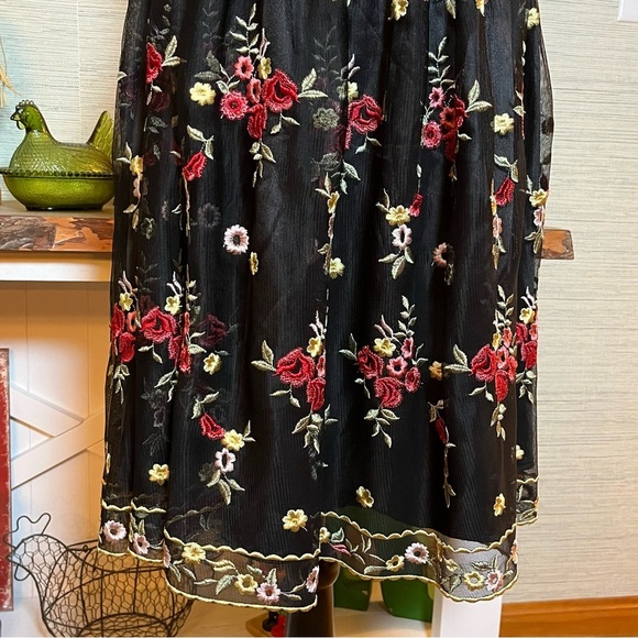 Chi Chi London Retro 50s Embroidered Tulle A-Line Tea Party Dress Size 4 - Picture 3 of 10